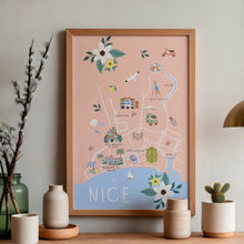 Charger l'image dans la galerie, Nice - Affiche illustrée 2 - Format A3