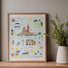 Charger l'image dans la galerie, Marseille - Affiche illustrée 1 - Format A3