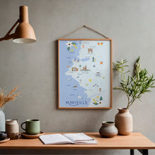 Charger l'image dans la galerie, Marseille - Affiche illustrée 2 - Format A3