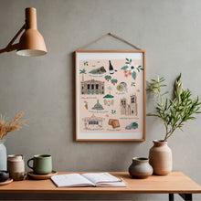 Charger l'image dans la galerie, Montpellier - Affiche illustrée 1 - Format A3