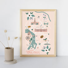 Charger l'image dans la galerie, Toulouse - Affiche illustrée 2 - Format A3