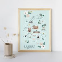 Charger l&#39;image dans la galerie, Rennes - Affiche illustrée 2 - Format A3

