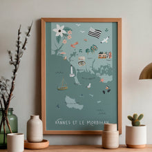 Charger l&#39;image dans la galerie, Vannes - Affiche illustrée 2 - Format A3

