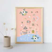 Charger l&#39;image dans la galerie, Nice - Affiche illustrée 2 - Format A3
