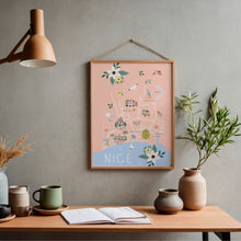 Charger l&#39;image dans la galerie, Nice - Affiche illustrée 2 - Format A3
