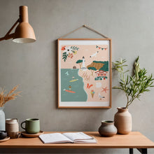 Charger l&#39;image dans la galerie, Biarritz &amp; la Cote Basque - Affiche illustrée 1 - Format A3
