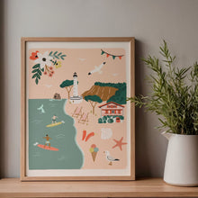 Charger l&#39;image dans la galerie, Biarritz &amp; la Cote Basque - Affiche illustrée 1 - Format A3
