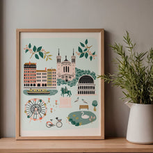 Charger l&#39;image dans la galerie, Lyon - Affiche illustrée 1 - Format A3
