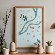 Charger l&#39;image dans la galerie, Avignon - Affiche illustrée 2 - Format A3
