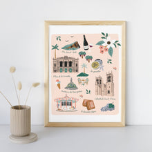 Charger l&#39;image dans la galerie, Montpellier - Affiche illustrée 1 - Format A3
