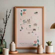Charger l&#39;image dans la galerie, Montpellier - Affiche illustrée 2 - Format A3
