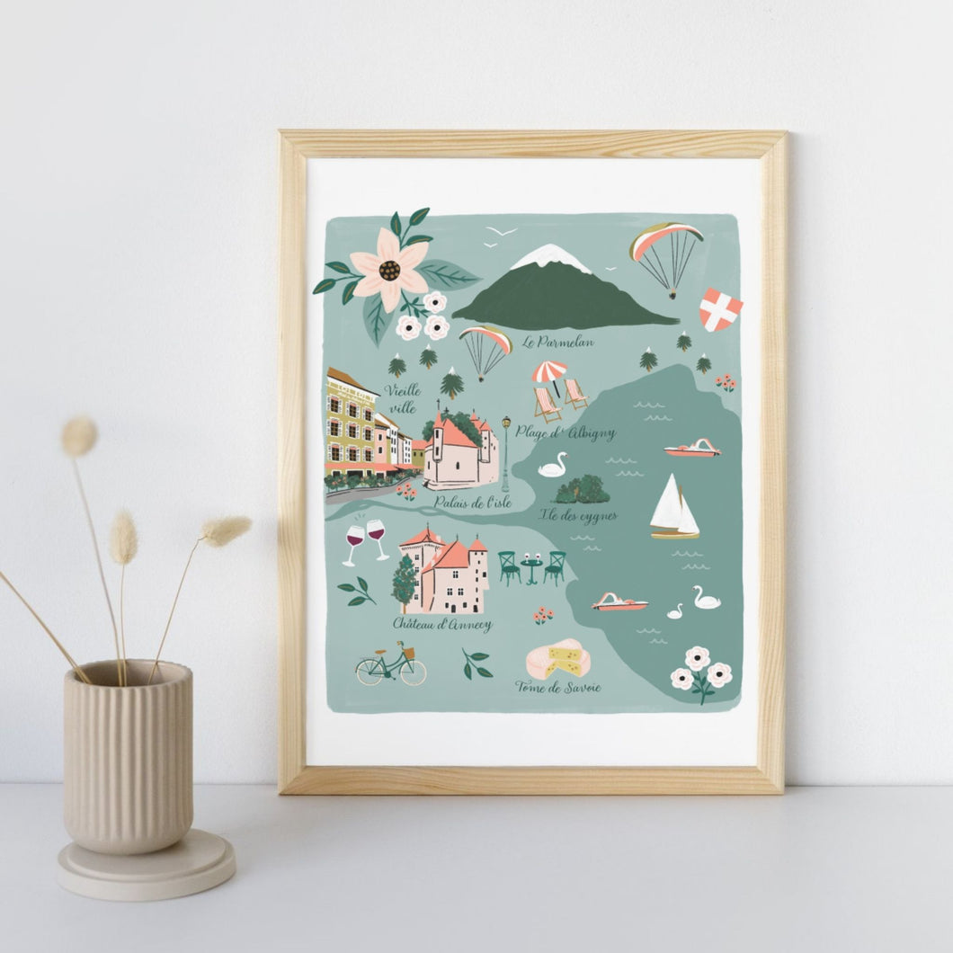 Annecy - Affiche illustrée 1 – Format A3