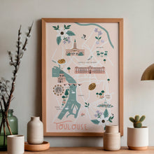 Charger l&#39;image dans la galerie, Toulouse - Affiche illustrée 2 - Format A3
